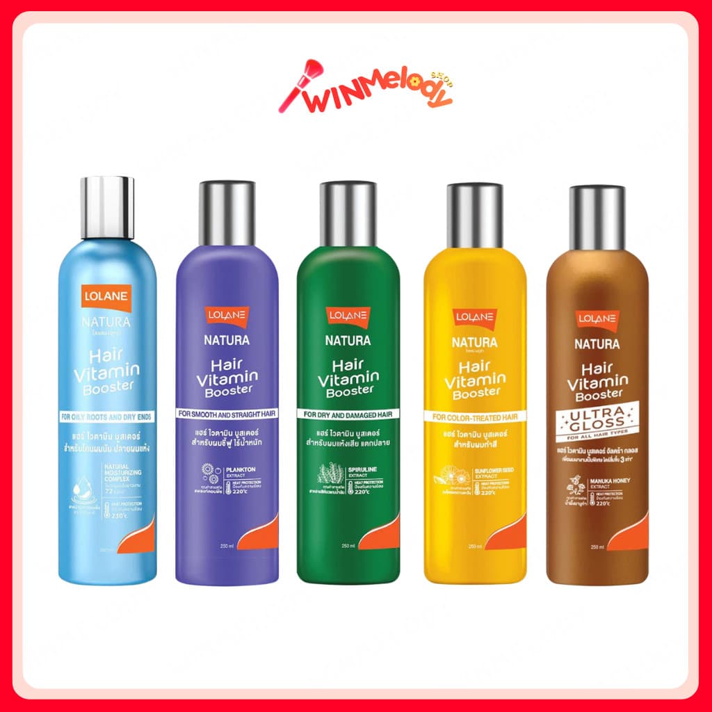 Lolane Natura Hair Vitamin Booster โลแลน ลีฟออนบำรุงเส้นผม 250ml (DryAndDamaged/SmoothStraight/ColorTreated/UltraGloss)