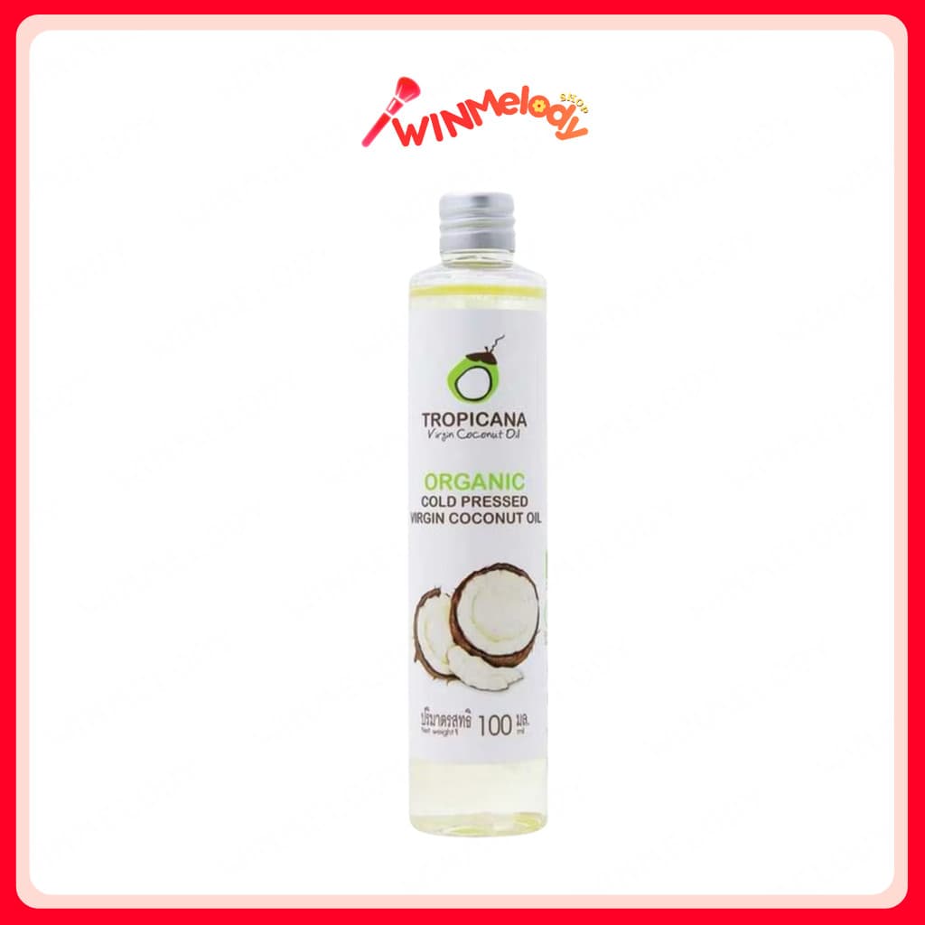Tropicana Virgin Coconut Oil ทรอปิคานา น้ำมันมะพร้าว บริสุทธิ์ สกัดเย็น ออร์แกนิก ขนาด 100 ml