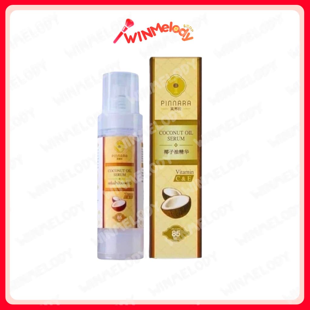 เซรั่มน้ำมันมะพร้าวพิณนารา 85ml บำรุงผิวและผม ซึมไวไม่มีเหนียว กลิ่นหอมอ่อน