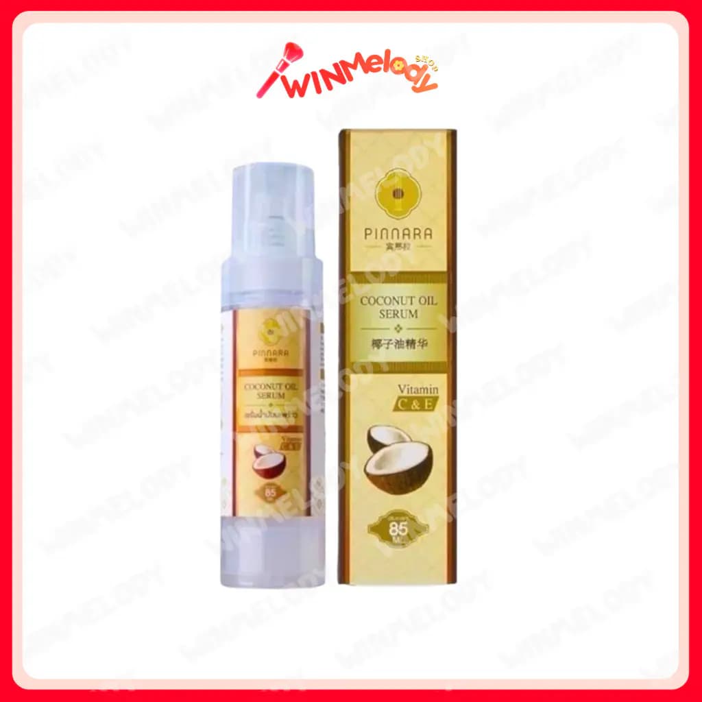 เซรั่มน้ำมันมะพร้าวพิณนารา 85ml บำรุงผิวและผม ซึมไวไม่มีเหนียว กลิ่นหอมอ่อน