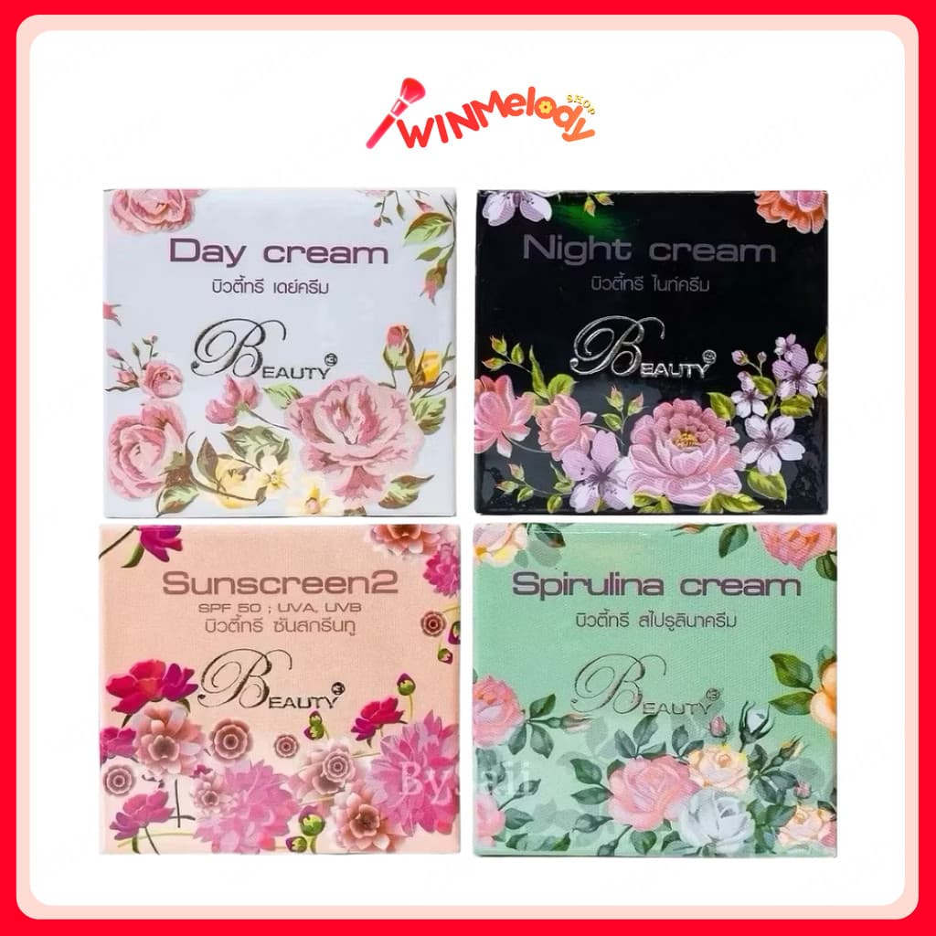 Beauty Cream ครีมบิวตี้ทรี 3 สูตร 15g /กลางวัน / กลางคืน / กันแดด /สาหร่าย