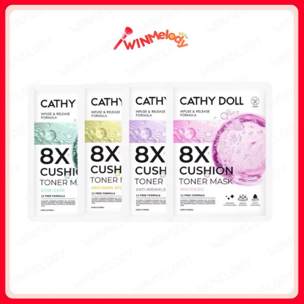 Cathy Doll 8เอ็กซ์คุชชั่นโทนเนอร์มาสก์ 25g เคที่ดอลล์ มีทั้งหมด 4 สูตร